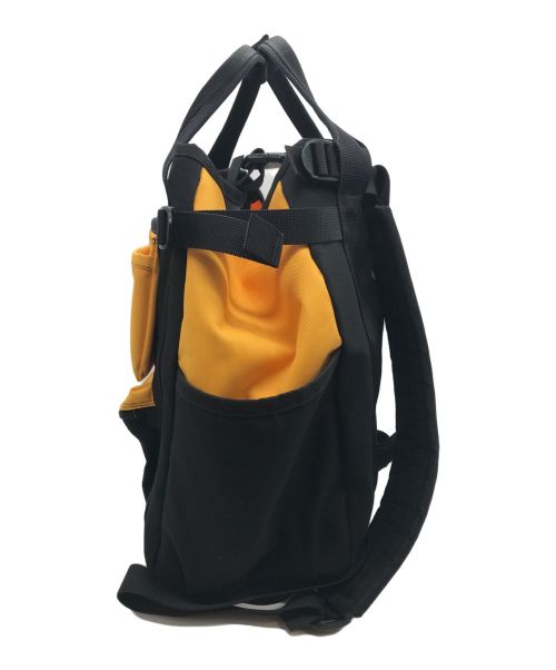 PORTER（ポーター）PORTER (ポーター) リュック ブラック×イエローの古着・服飾アイテム