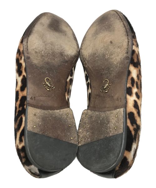 JIMMY CHOO（ジミーチュウ）JIMMY CHOO (ジミーチュウ) ハラコシューズ ブラウン サイズ:41の古着・服飾アイテム