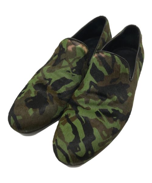 JIMMY CHOO（ジミーチュウ）JIMMY CHOO (ジミーチュウ) ハラコシューズ グリーン サイズ:25.5の古着・服飾アイテム