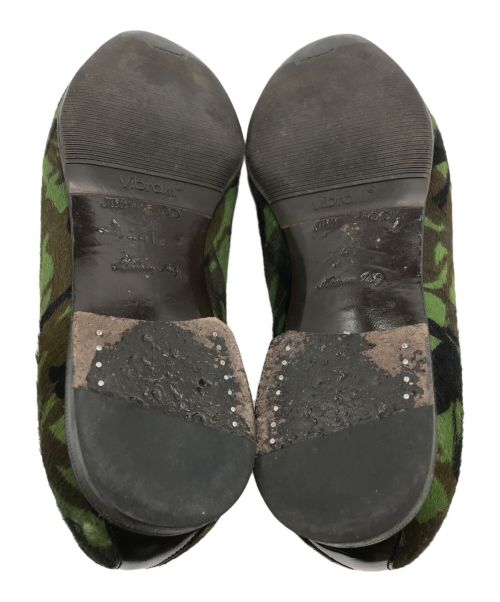 JIMMY CHOO（ジミーチュウ）JIMMY CHOO (ジミーチュウ) ハラコシューズ グリーン サイズ:25.5の古着・服飾アイテム