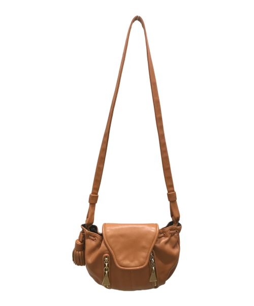 SEE BY CHLOE（シーバイクロエ）SEE BY CHLOE (シーバイクロエ) レザーショルダーバッグ ブラウンの古着・服飾アイテム