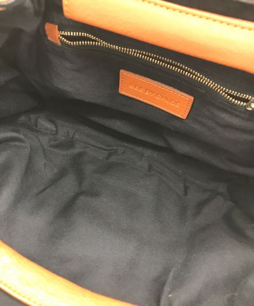SEE BY CHLOE（シーバイクロエ）SEE BY CHLOE (シーバイクロエ) レザーショルダーバッグ ブラウンの古着・服飾アイテム