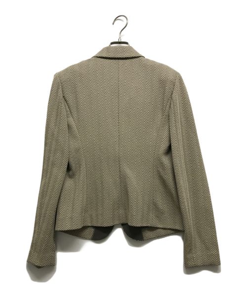 EMPORIO ARMANI（エンポリオアルマーニ）EMPORIO ARMANI (エンポリオアルマーニ) リボンデザインテーラードジャケット ベージュ サイズ:Lの古着・服飾アイテム
