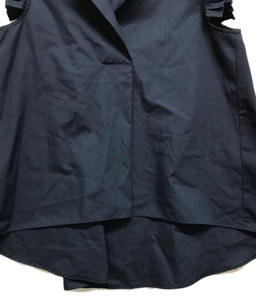 mizuiro-ind（ミズイロインド）mizuiro-ind (ミズイロインド) プリーツスリーブブラウス ネイビー サイズ:-の古着・服飾アイテム