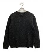 BEAMSビームス）の古着「3ゲージ カラーネップ クルーネック ニット」｜ブラック