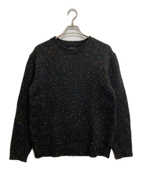BEAMS（ビームス）BEAMS (ビームス) 3ゲージ カラーネップ クルーネック ニット ブラック サイズ:Mの古着・服飾アイテム