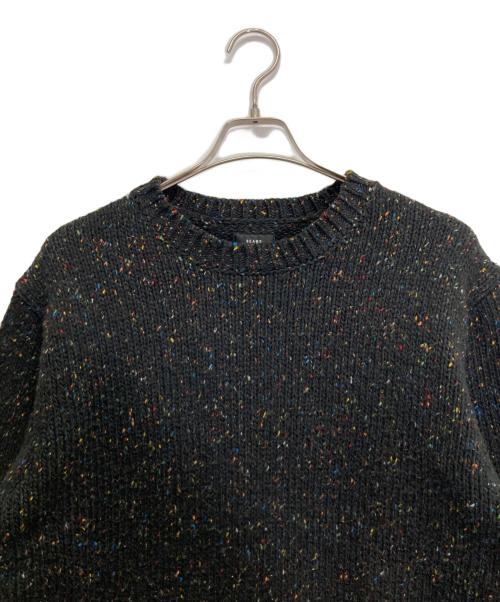 BEAMS（ビームス）BEAMS (ビームス) 3ゲージ カラーネップ クルーネック ニット ブラック サイズ:Mの古着・服飾アイテム