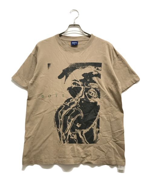 BoTT（ボット）BoTT (ボット) プリントTシャツ ベージュ サイズ:Lの古着・服飾アイテム