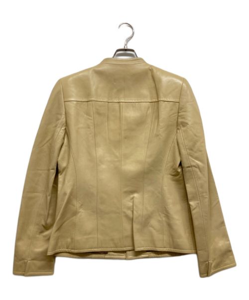 AKRIS（アクリス）AKRIS (アクリス) レザージャケット ベージュ サイズ:Fの古着・服飾アイテム