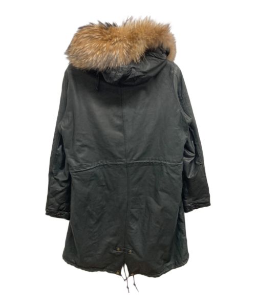 sisii（シシ）sisii (シシ) ファー付きレザーコート ブラック サイズ:記載なしの古着・服飾アイテム