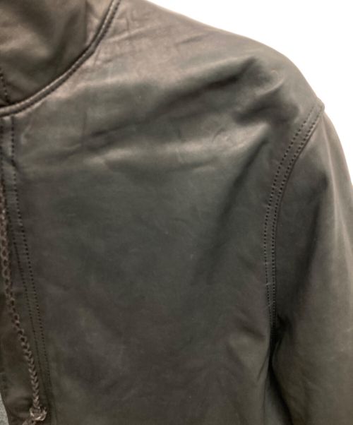 sisii（シシ）sisii (シシ) ファー付きレザーコート ブラック サイズ:記載なしの古着・服飾アイテム