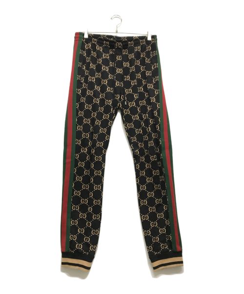 GUCCI（グッチ）GUCCI (グッチ) GGコットンジャージー ジョギングパンツ ブラック サイズ:Lの古着・服飾アイテム