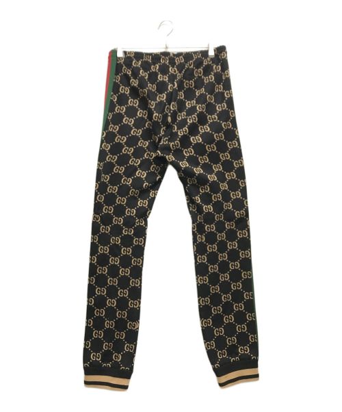 GUCCI（グッチ）GUCCI (グッチ) GGコットンジャージー ジョギングパンツ ブラック サイズ:Lの古着・服飾アイテム