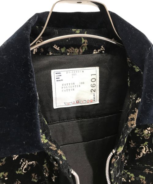 sacai（サカイ）sacai (サカイ) リーフプリント コーデュロイジャケット ブラック サイズ:1の古着・服飾アイテム
