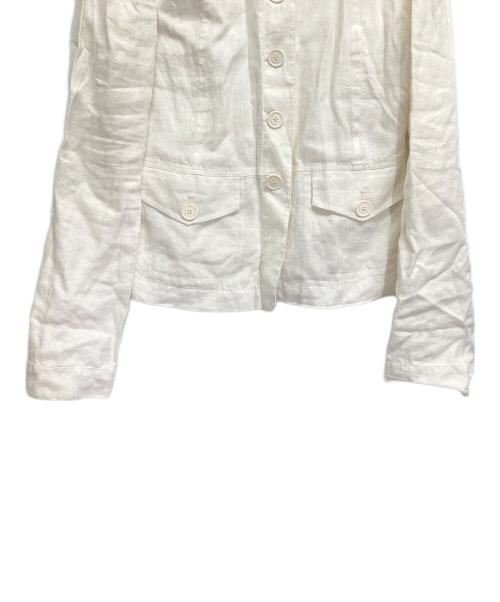 EMPORIO ARMANI（エンポリオアルマーニ）EMPORIO ARMANI (エンポリオアルマーニ) リネンジャケット ホワイト サイズ:36の古着・服飾アイテム