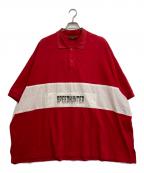 BALENCIAGAバレンシアガ）の古着「Speedhunter Oversized Cotton-Jersey Polo Shirt」｜レッド