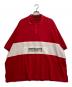 BALENCIAGA（バレンシアガ）の古着「Speedhunter Oversized Cotton-Jersey Polo Shirt」｜レッド