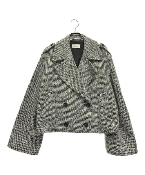 DES PRES（デ プレ）DES PRES (デ プレ) ブロークンツイードＰコート ブラック サイズ:FREEの古着・服飾アイテム