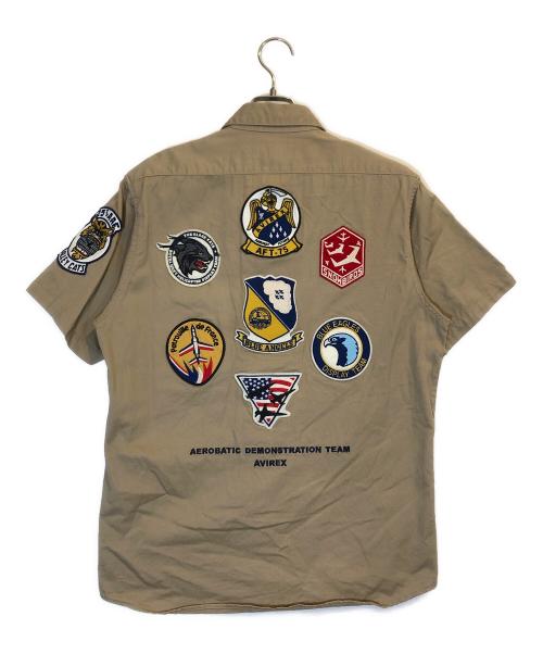 AVIREX（アヴィレックス）AVIREX (アヴィレックス) AAF TEAM PATCH SHIRT ベージュ サイズ:Lの古着・服飾アイテム
