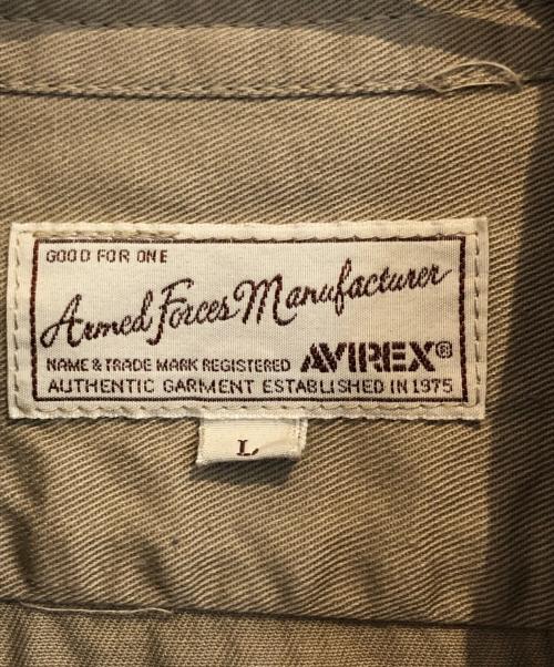 AVIREX（アヴィレックス）AVIREX (アヴィレックス) AAF TEAM PATCH SHIRT ベージュ サイズ:Lの古着・服飾アイテム