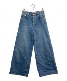 MACPHEE（マカフィー）の古着「ナチュラルスラブデニム フレアクロップドパンツ」｜インディゴ