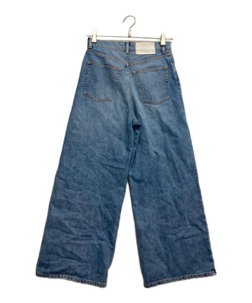 MACPHEE（マカフィー）MACPHEE (マカフィー) ナチュラルスラブデニム フレアクロップドパンツ インディゴ サイズ:32の古着・服飾アイテム