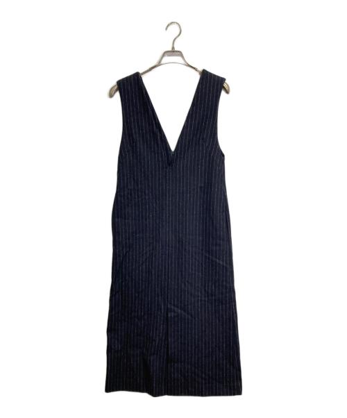 MACPHEE（マカフィー）MACPHEE (マカフィー) フランネル ジャンパースカート ネイビー サイズ:34の古着・服飾アイテム