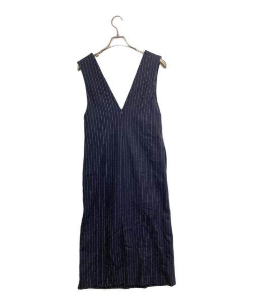 MACPHEE（マカフィー）MACPHEE (マカフィー) フランネル ジャンパースカート ネイビー サイズ:34の古着・服飾アイテム