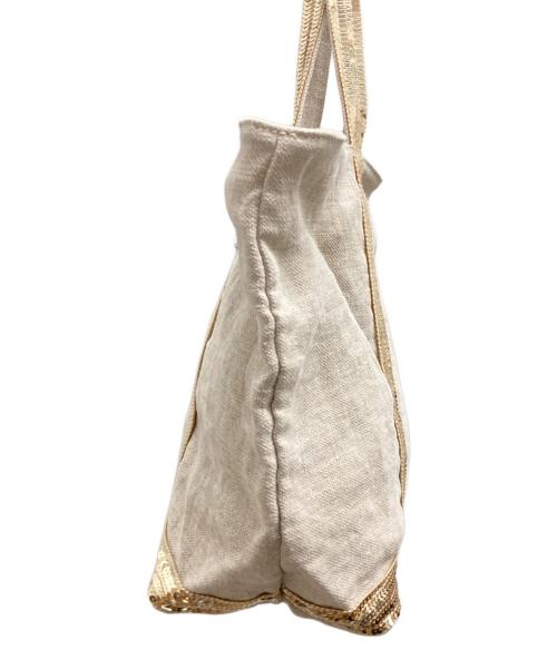 vanessabruno（ヴァネッサブリューノ）vanessabruno (ヴァネッサブリューノ) リネントートバック ベージュの古着・服飾アイテム