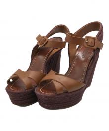 VALENTINO（ヴァレンティノ）の古着「ウェッジソールサンダル」｜ブラウン