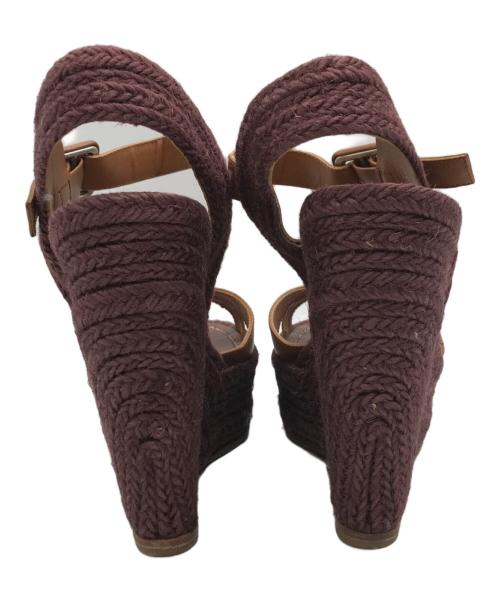 VALENTINO（ヴァレンティノ）VALENTINO (ヴァレンティノ) ウェッジソールサンダル ブラウン サイズ:36 1/2の古着・服飾アイテム