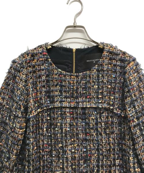 BEATING HEART（ビーティングハート）BEATING HEART (ビーティングハート) ツイードワンピース ブルー サイズ:1の古着・服飾アイテム