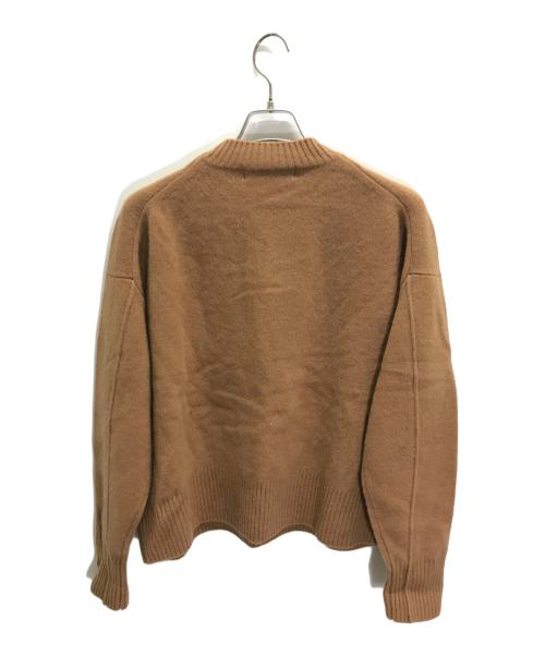 LE CIEL BLEU（ルシェルブルー）LE CIEL BLEU (ルシェルブルー) Wool Cashmere Crew Neck ブラウン サイズ:36の古着・服飾アイテム