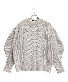 STUMBLY（スタンブリ―）の古着「バルキーケーブル プルオーバーニット」｜ホワイト