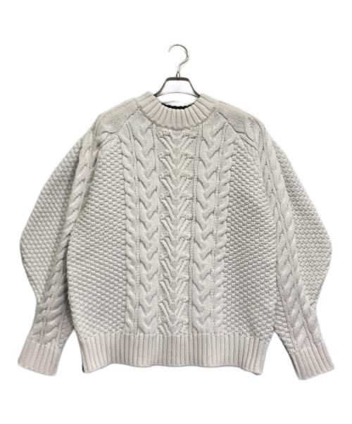STUMBLY（スタンブリ―）STUMBLY (スタンブリ―) バルキーケーブル プルオーバーニット ホワイト サイズ:Fの古着・服飾アイテム