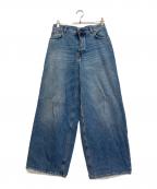 haikureハイクル）の古着「ワイドデニムパンツ」｜インディゴ