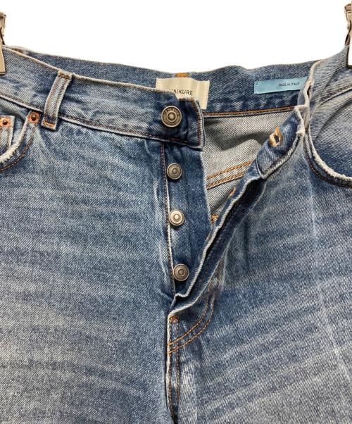 haikure（ハイクル）HAIKURE (ハイクル) ワイドデニムパンツ インディゴ サイズ:26の古着・服飾アイテム
