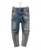 DIESELディーゼル）の古着「FAYZA-NEダメージ加工デニムパンツ」｜ブラック