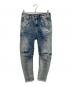 DIESEL（ディーゼル）の古着「FAYZA-NEダメージ加工デニムパンツ」｜ブラック