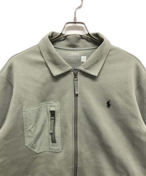 POLO RALPH LAUREN（ポロ・ラルフローレン）POLO RALPH LAUREN (ポロ・ラルフローレン) ダブルニットフルジップジャケット グリーン サイズ:XLの古着・服飾アイテム