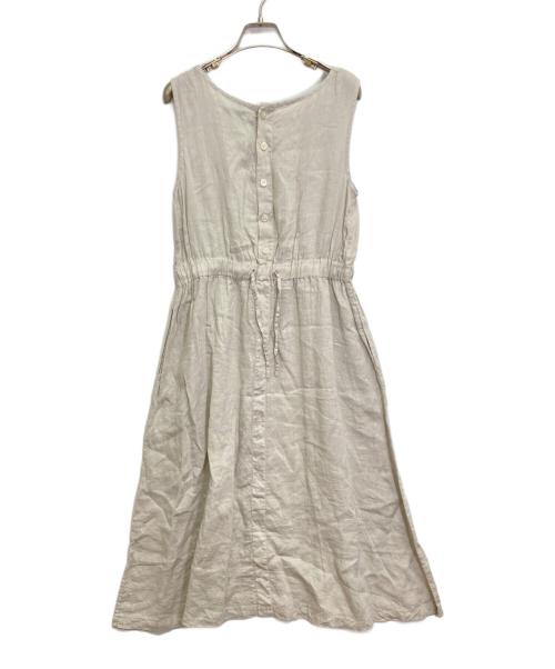 ordinary fits（オーディナリーフィッツ）Ordinary fits (オーディナリーフィッツ) ノースリーブリネンワンピース ベージュの古着・服飾アイテム