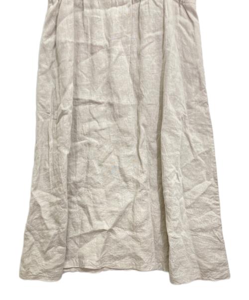 ordinary fits（オーディナリーフィッツ）Ordinary fits (オーディナリーフィッツ) ノースリーブリネンワンピース ベージュの古着・服飾アイテム