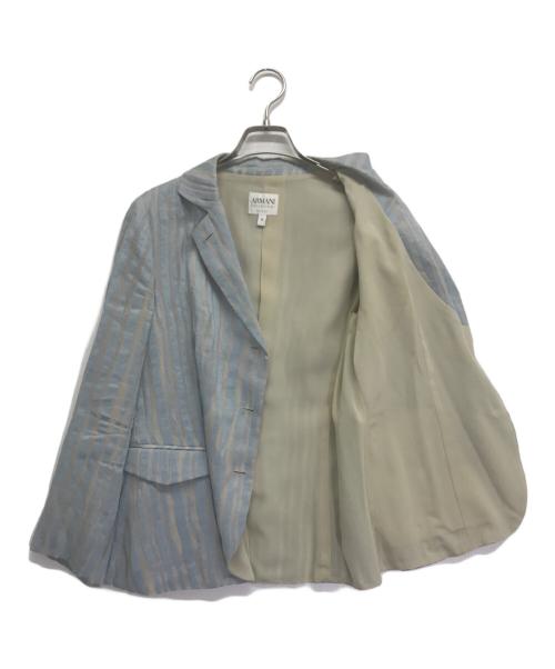 ARMANI COLLEZIONI（アルマーニ コレツィオーニ）ARMANI COLLEZIONI (アルマーニ コレツィオーニ) ジャケット ベージュ×ブルー サイズ:8の古着・服飾アイテム