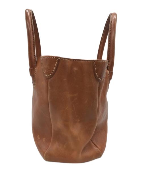 genten（ゲンテン）genten (ゲンテン) レザートートバッグ ブラウンの古着・服飾アイテム