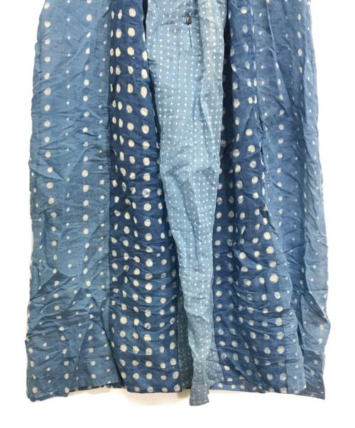 45R（フォーティファイブ・アール）45R (フォーティファイブ・アール) コットンシルクノースリーブワンピース ブルーの古着・服飾アイテム