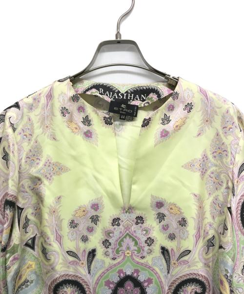 ETRO（エトロ）ETRO (エトロ) スキッパーシルクブラウス ベージュ サイズ:44の古着・服飾アイテム