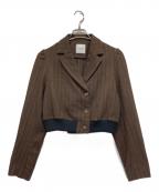NOUNLESSナウンレス）の古着「SHORT JACKET」｜ブラウン