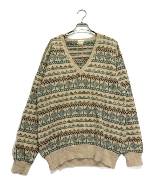 KARL HELMUT（カールヘルム）Karl Helmut (カールヘルム) 総柄アルパカニット ベージュ サイズ:ーの古着・服飾アイテム