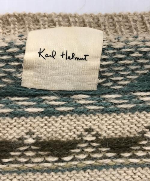 KARL HELMUT（カールヘルム）Karl Helmut (カールヘルム) 総柄アルパカニット ベージュ サイズ:ーの古着・服飾アイテム