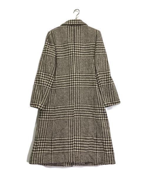 Aquascutum（アクアスキュータム）Aquascutum (アクアスキュータム) チェック柄ステンカラーコート ベージュ サイズ:9号の古着・服飾アイテム